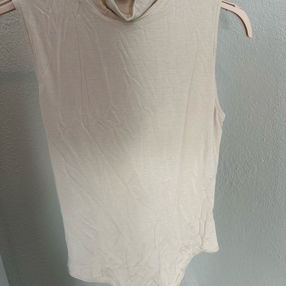 Everlane Cream Sleeveless Bodysuit